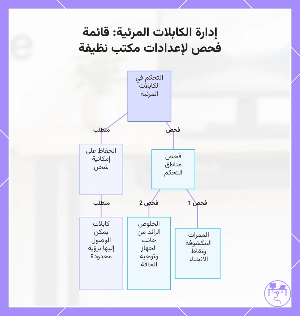 إدارة الكابلات المرئية: قائمة فحص لإعدادات مكتب نظيفة