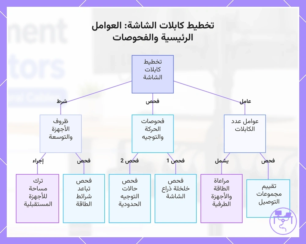 تخطيط كابلات الشاشة: العوامل الرئيسية والفحوصات