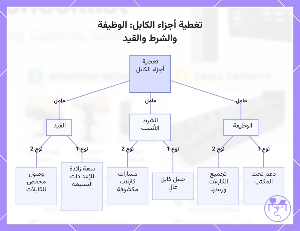 تغطية أجزاء الكابل: الوظيفة والشرط والقيد