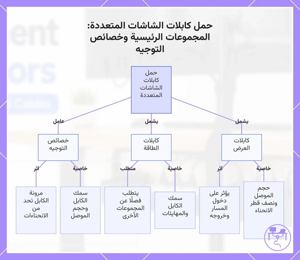 حمل كابلات الشاشات المتعددة: المجموعات الرئيسية وخصائص التوجيه