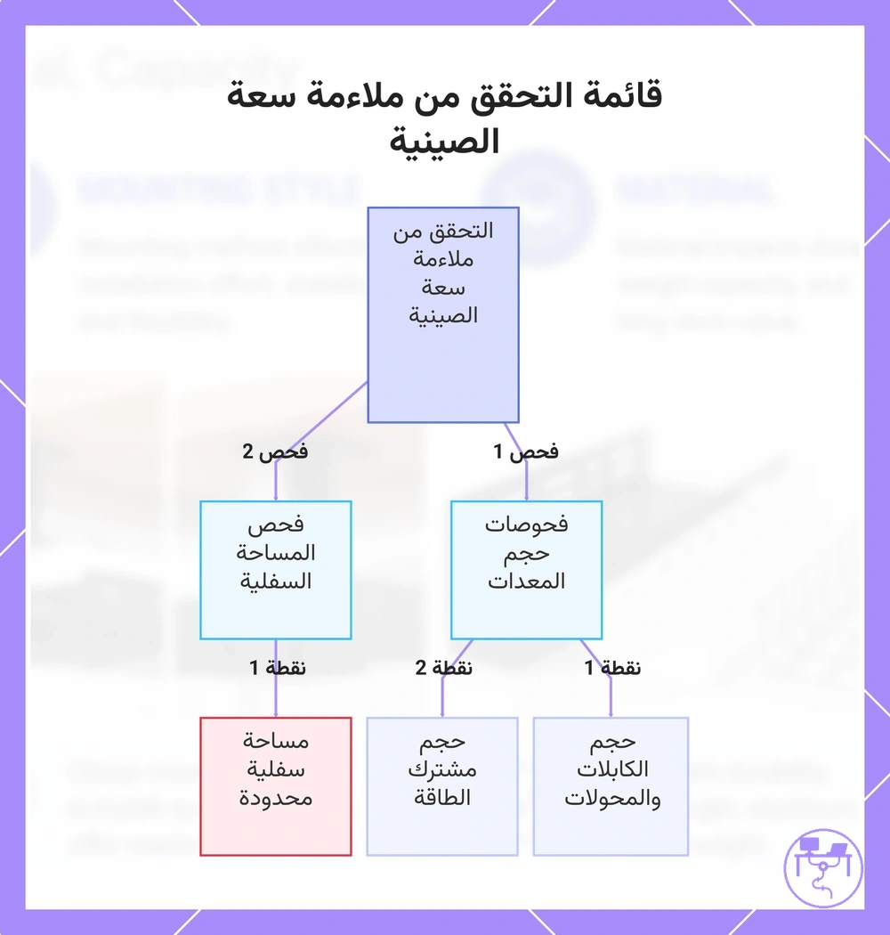 قائمة التحقق من ملاءمة سعة الصينية