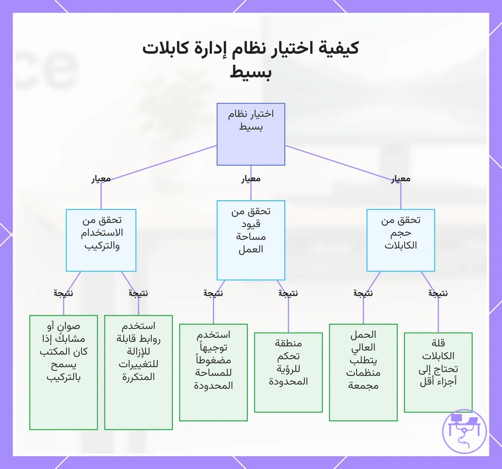 كيفية اختيار نظام إدارة كابلات بسيط