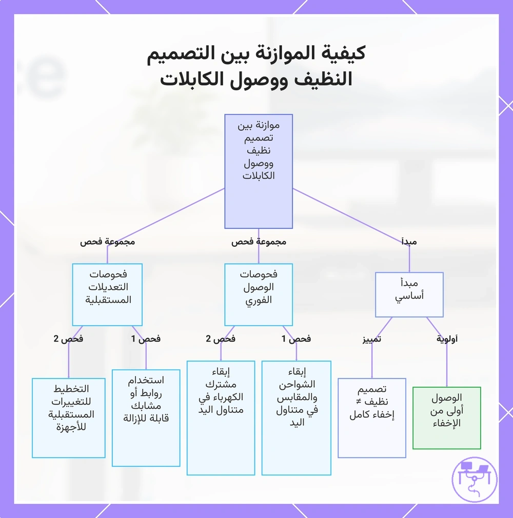 كيفية الموازنة بين التصميم النظيف ووصول الكابلات