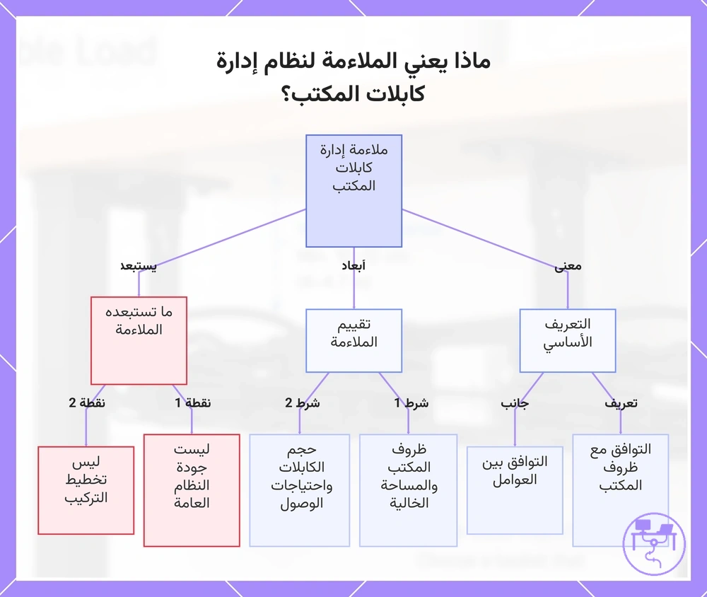 ماذا يعني الملاءمة لنظام إدارة كابلات المكتب؟