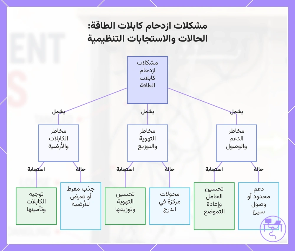 مشكلات ازدحام كابلات الطاقة: الحالات والاستجابات التنظيمية