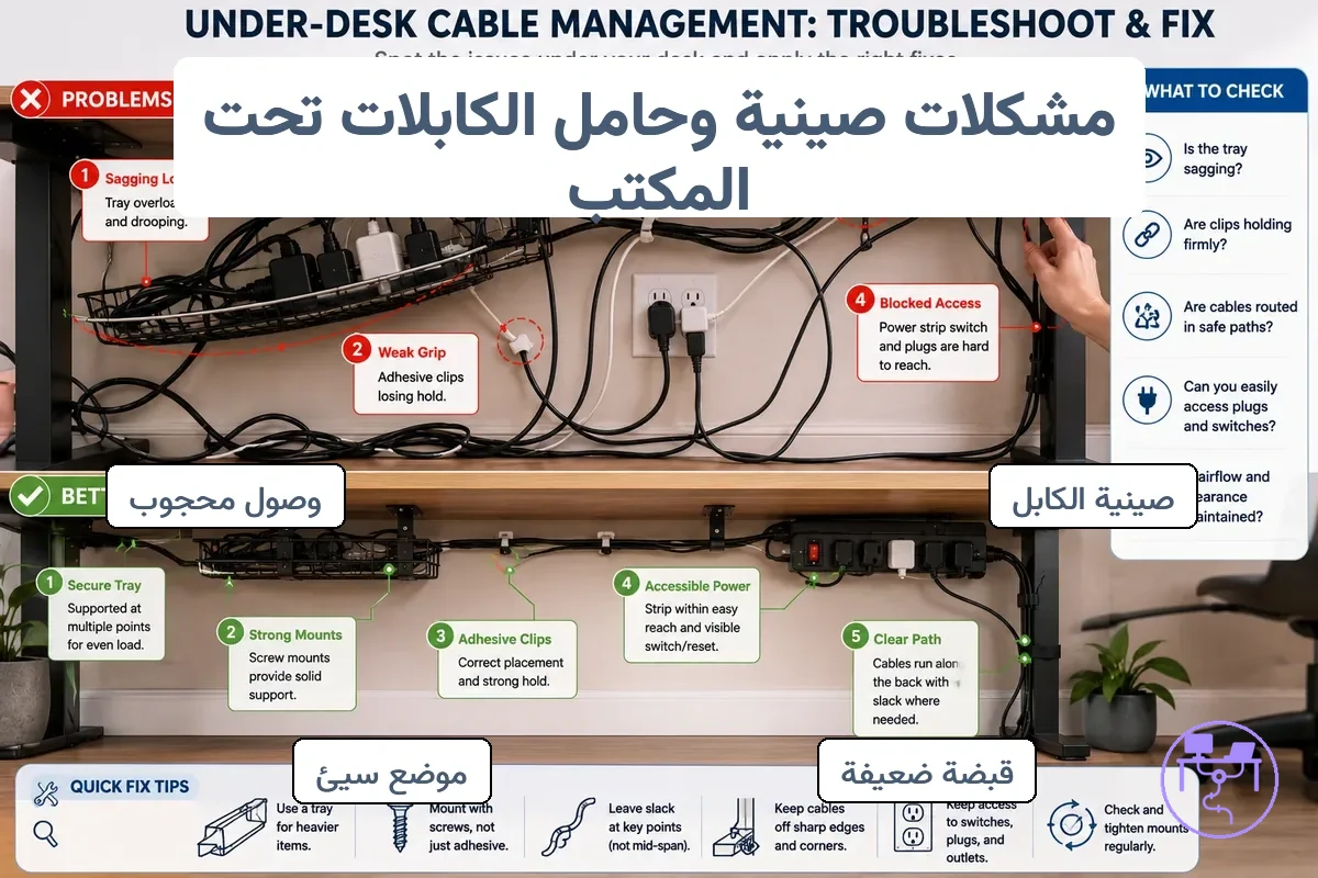 مشكلات صينية وحاملة كابلات المكتب المؤثرة على الدعم والوصول