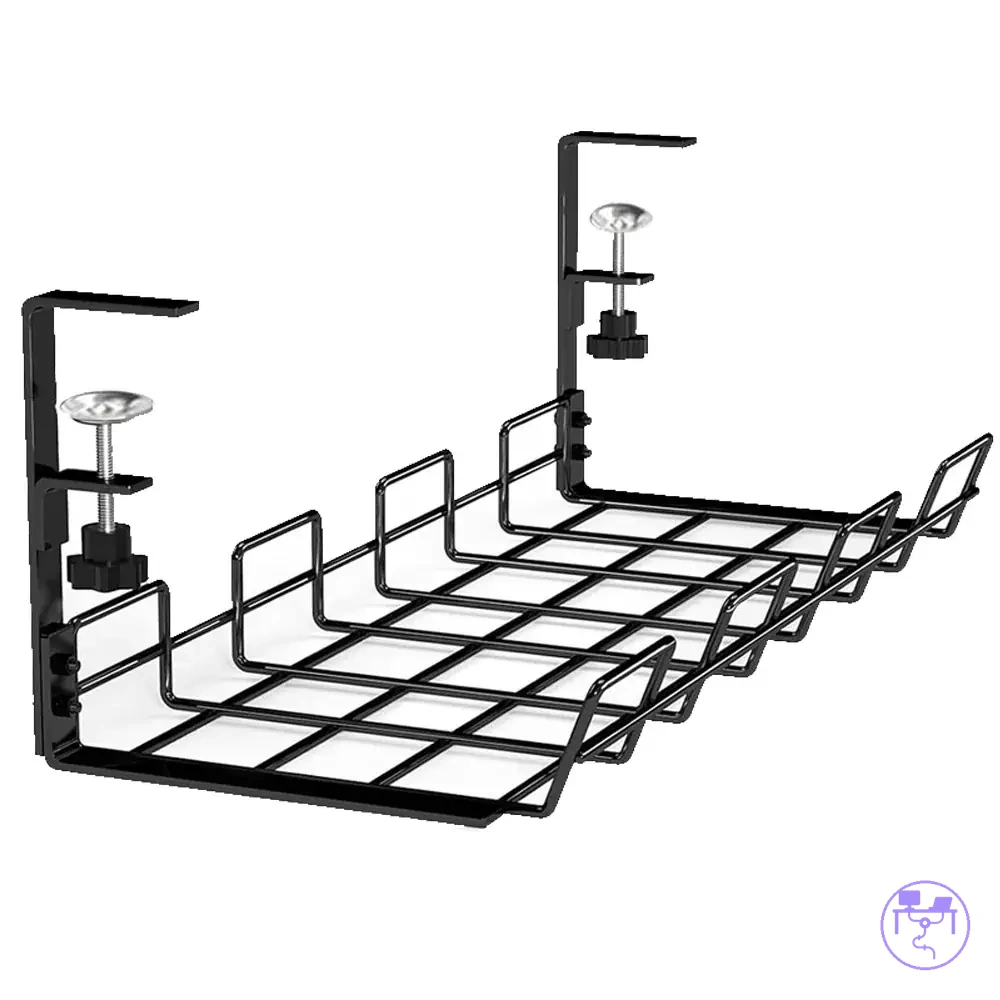 Metall-Kabelbox unter dem Schreibtisch mit Ablage für Kabelmanagement