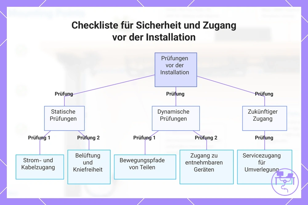 Checkliste für Sicherheit und Zugang vor der Installation