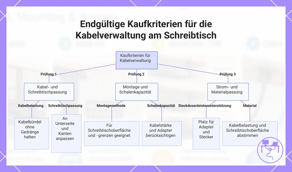 Endgültige Kaufkriterien für die Kabelverwaltung am Schreibtisch