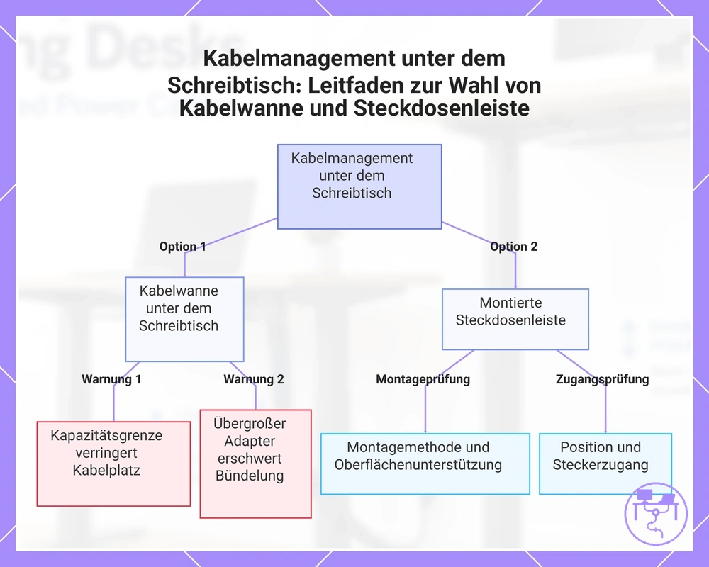 Kabelmanagement unter dem Schreibtisch: Leitfaden zur Wahl von Kabelwanne und Steckdosenleiste