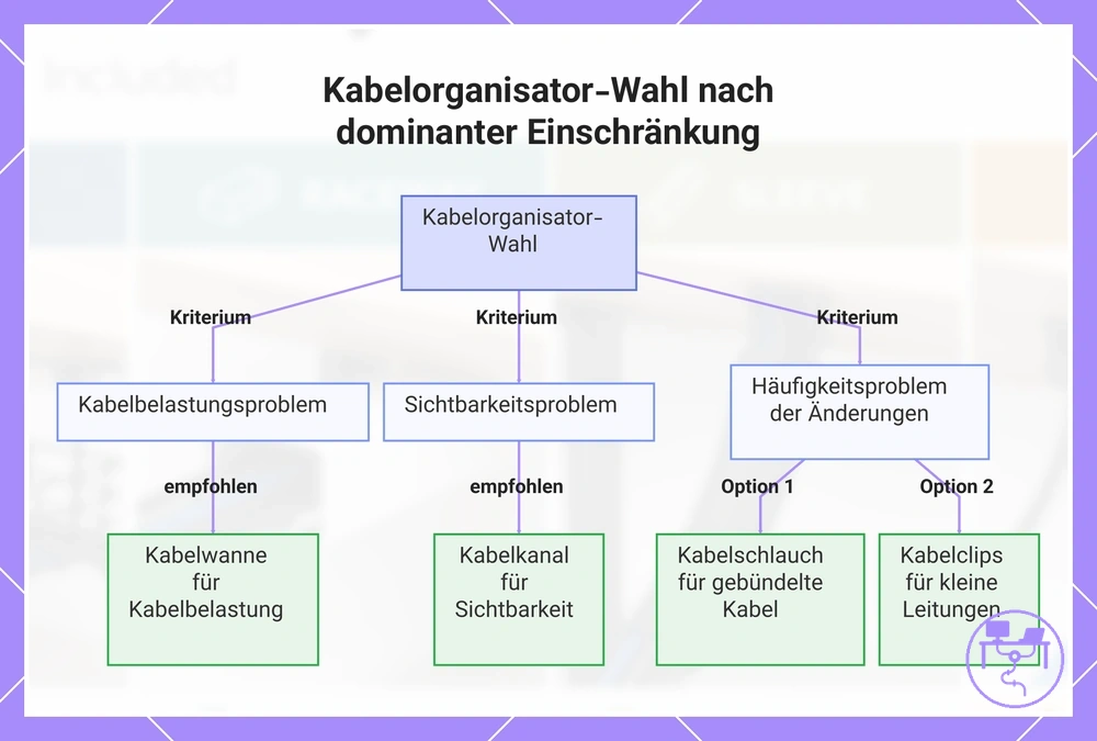 Kabelorganisator-Wahl nach dominanter Einschränkung