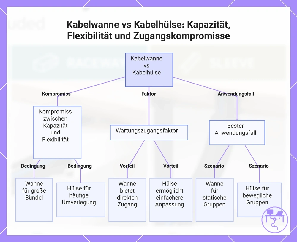 Kabelwanne vs Kabelhülse: Kapazität, Flexibilität und Zugangskompromisse