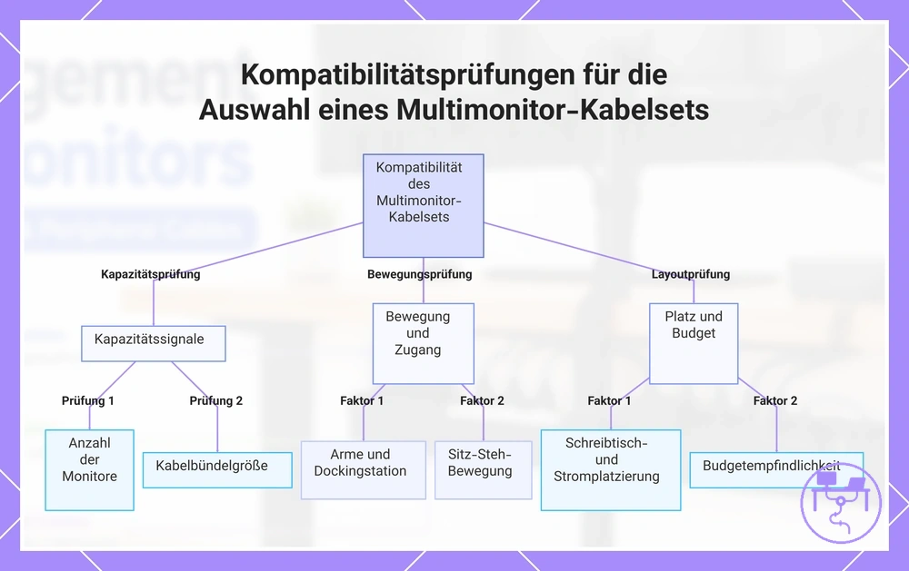 Kompatibilitätsprüfungen für die Auswahl eines Multimonitor-Kabelsets