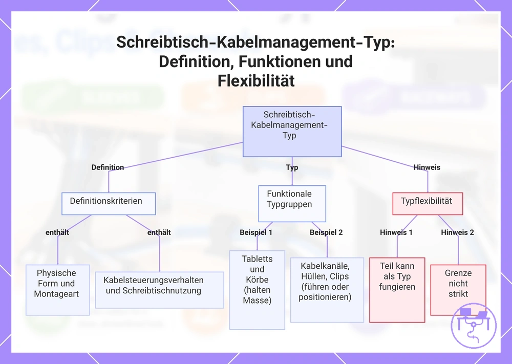 Schreibtisch-Kabelmanagement-Typ: Definition, Funktionen und Flexibilität