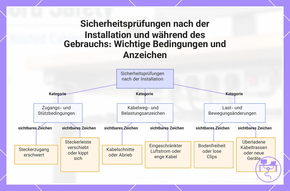 Sicherheitsprüfungen nach der Installation und während des Gebrauchs: Wichtige Bedingungen und Anzeichen