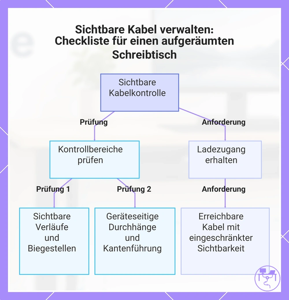 Sichtbare Kabel verwalten: Checkliste für einen aufgeräumten Schreibtisch