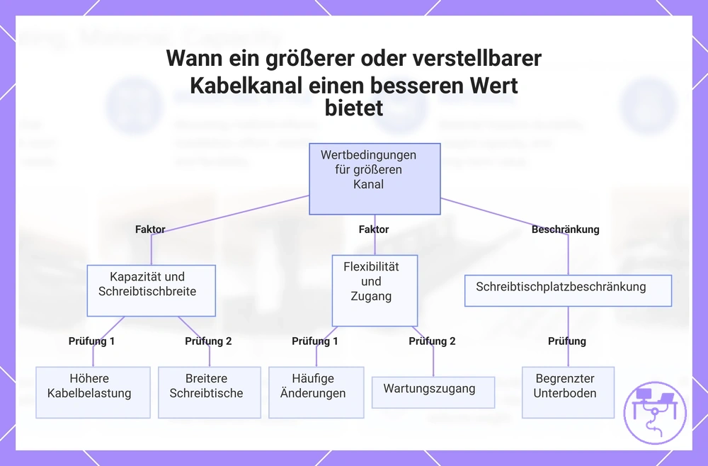 Wann ein größerer oder verstellbarer Kabelkanal einen besseren Wert bietet