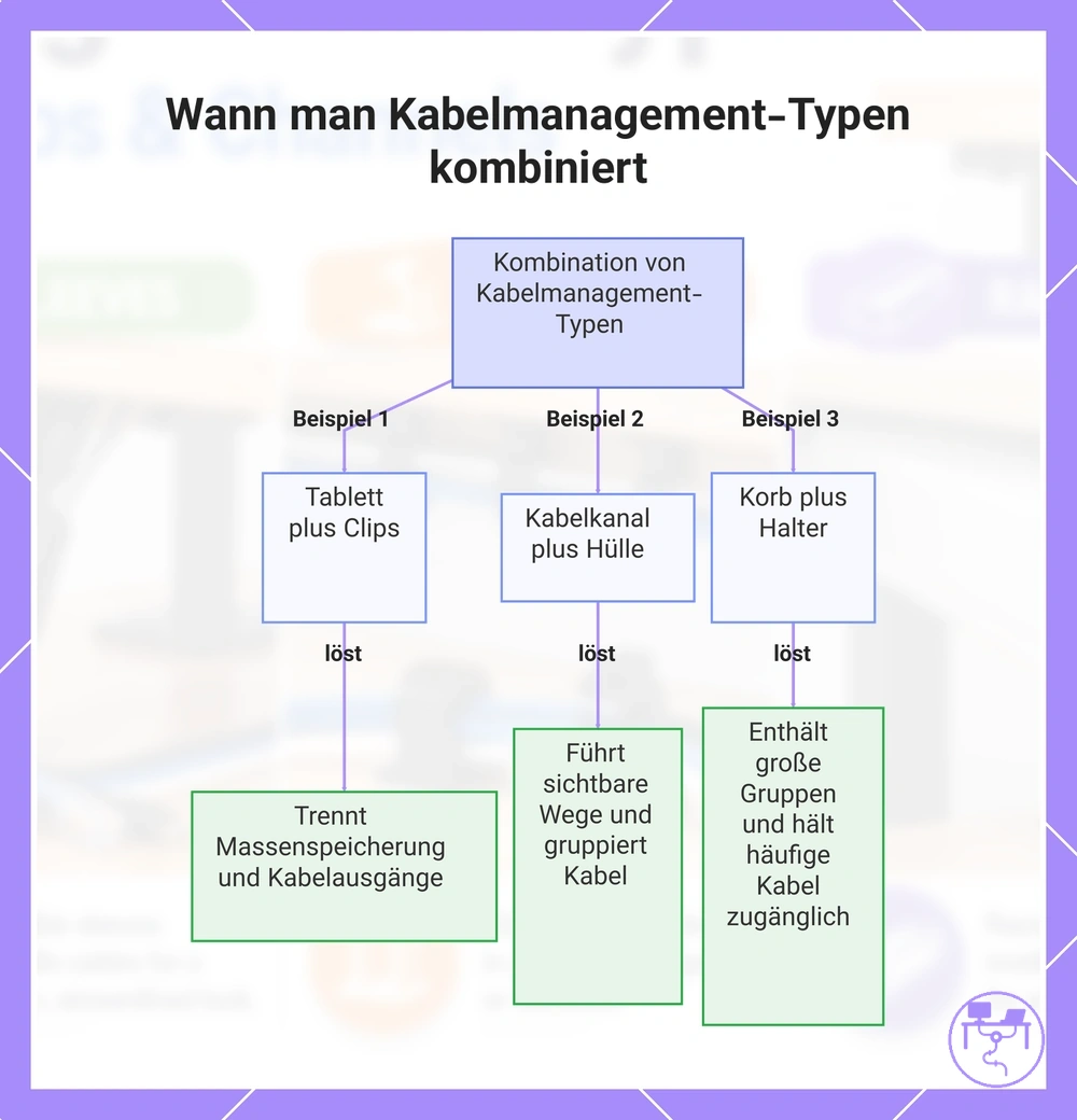 Wann man Kabelmanagement-Typen kombiniert