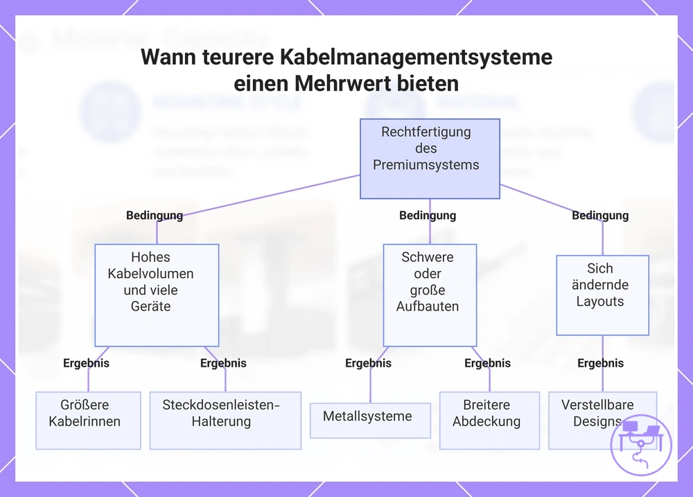 Wann teurere Kabelmanagementsysteme einen Mehrwert bieten