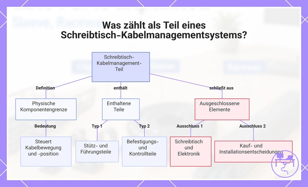 Was zählt als Teil eines Schreibtisch-Kabelmanagementsystems?