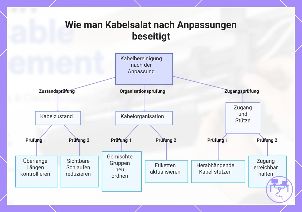 Wie man Kabelsalat nach Anpassungen beseitigt