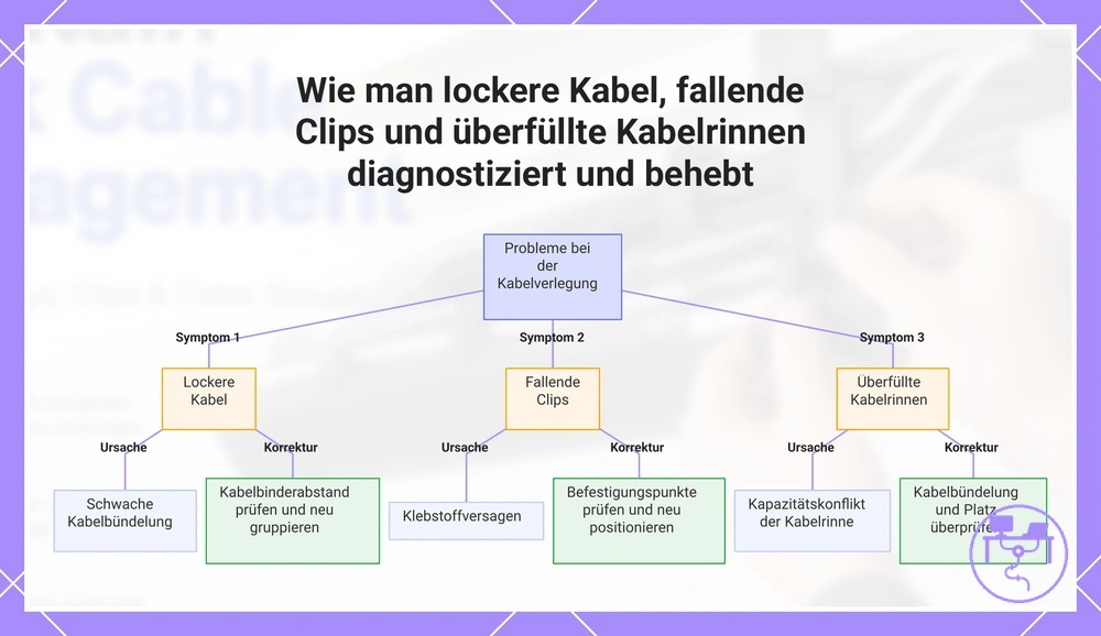 Wie man lockere Kabel, fallende Clips und überfüllte Kabelrinnen diagnostiziert und behebt