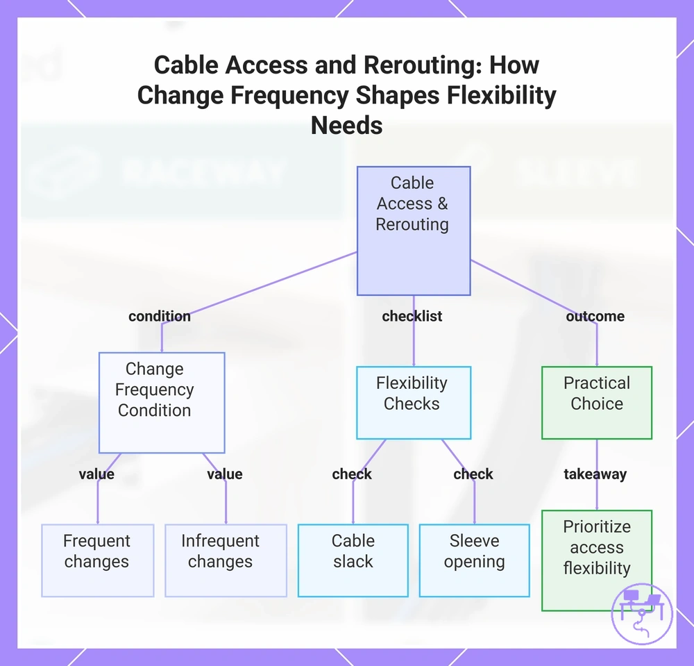 Cable Access and Rerouting: How Change Frequency Shapes Flexibility Needs