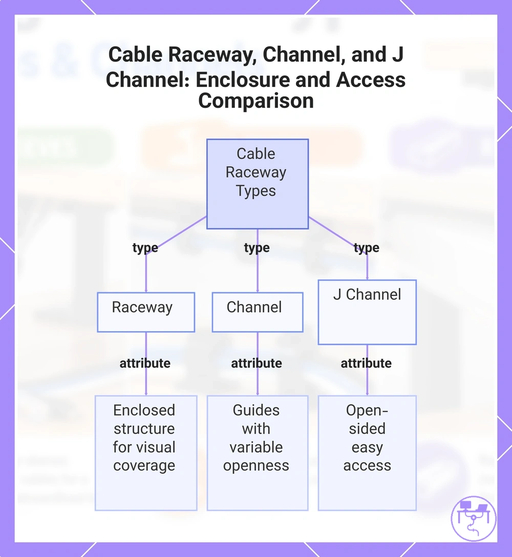 Cable Raceway, Channel, and J Channel: Enclosure and Access Comparison