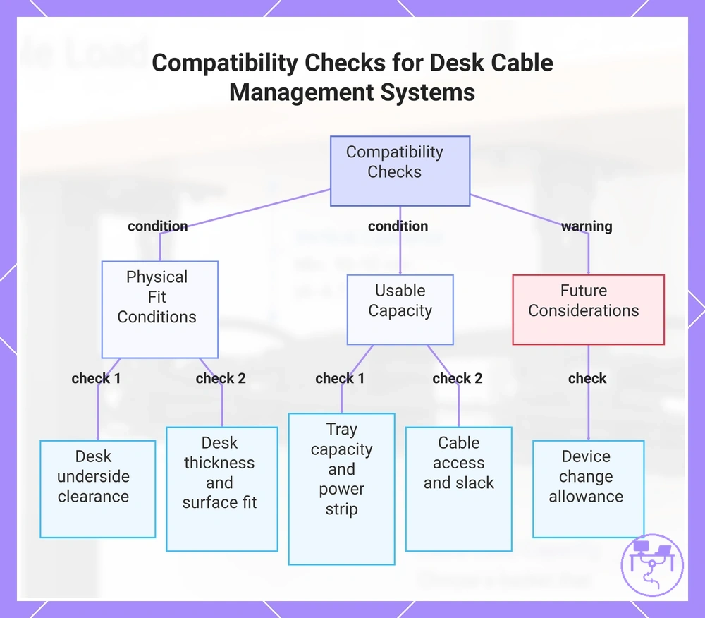 Compatibility Checks for Desk Cable Management Systems