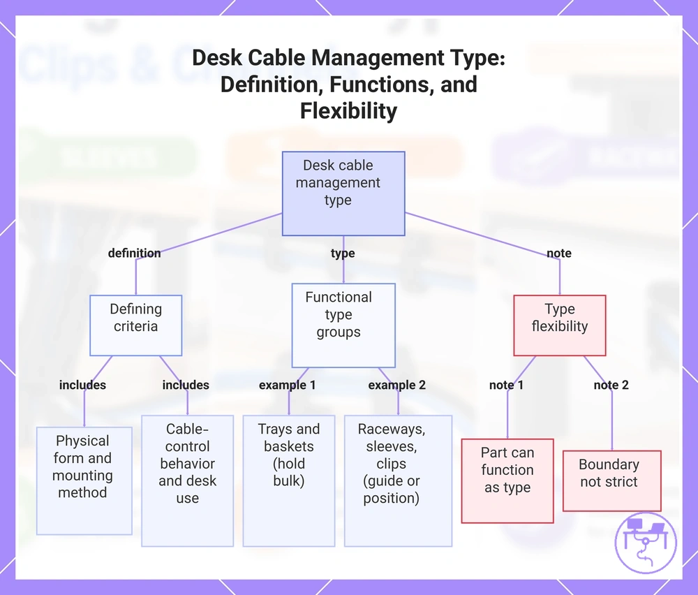 Desk Cable Management Type: Definition, Functions, and Flexibility