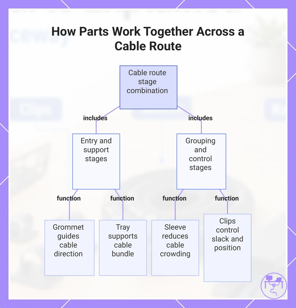 How Parts Work Together Across a Cable Route