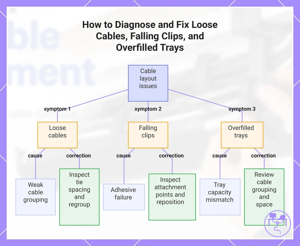 How to Diagnose and Fix Loose Cables, Falling Clips, and Overfilled Trays