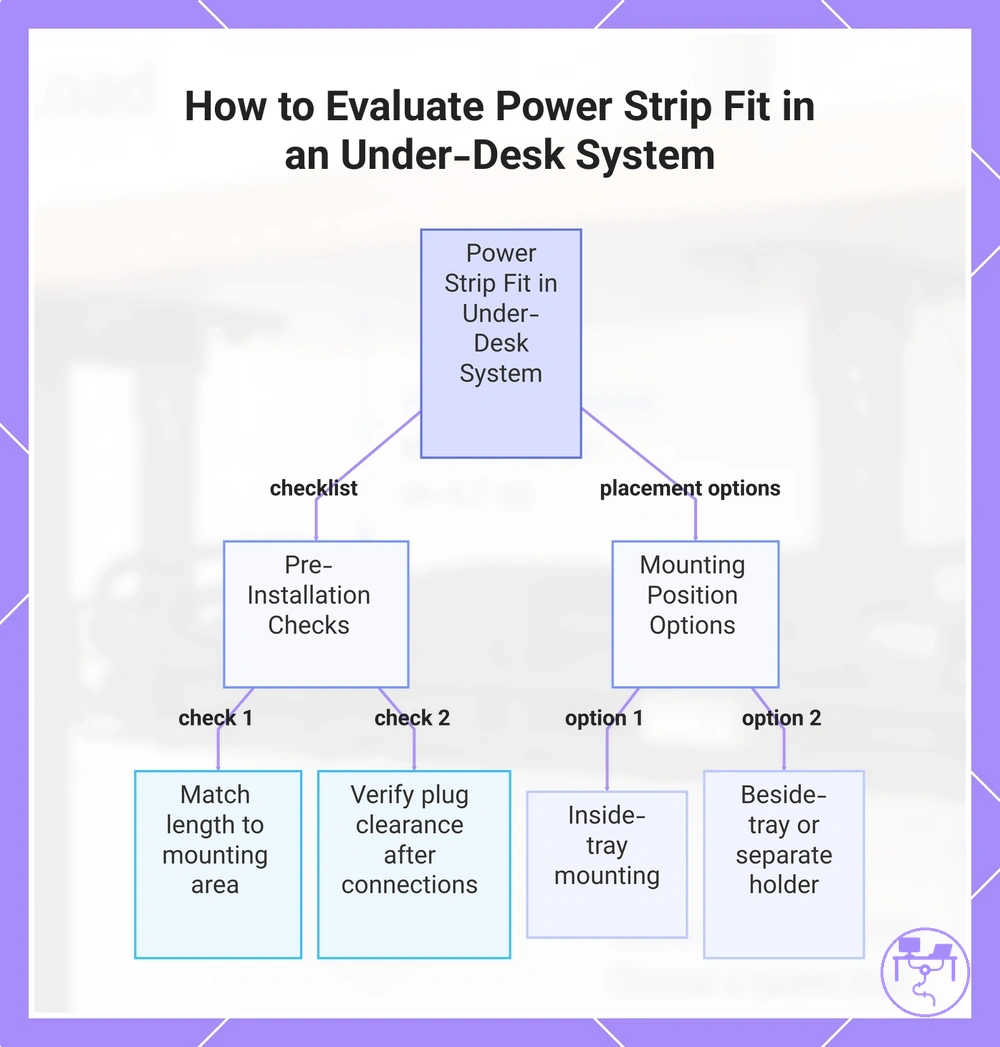 How to Evaluate Power Strip Fit in an Under-Desk System