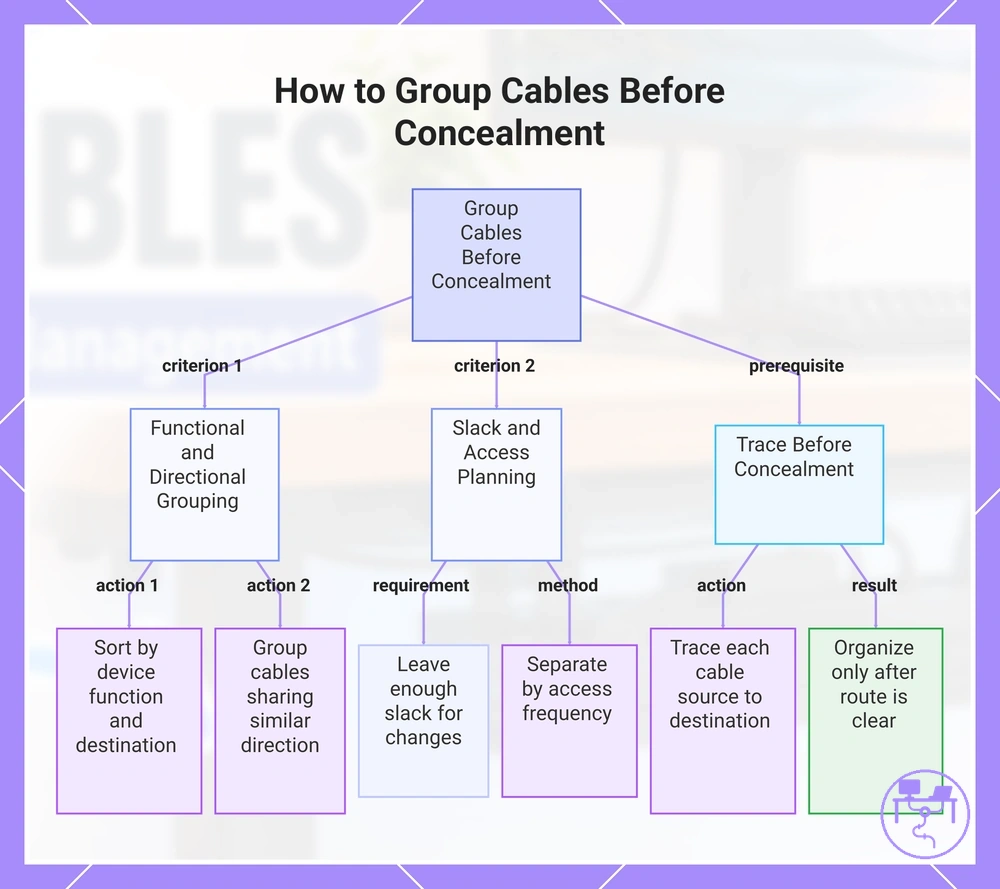 How to Group Cables Before Concealment