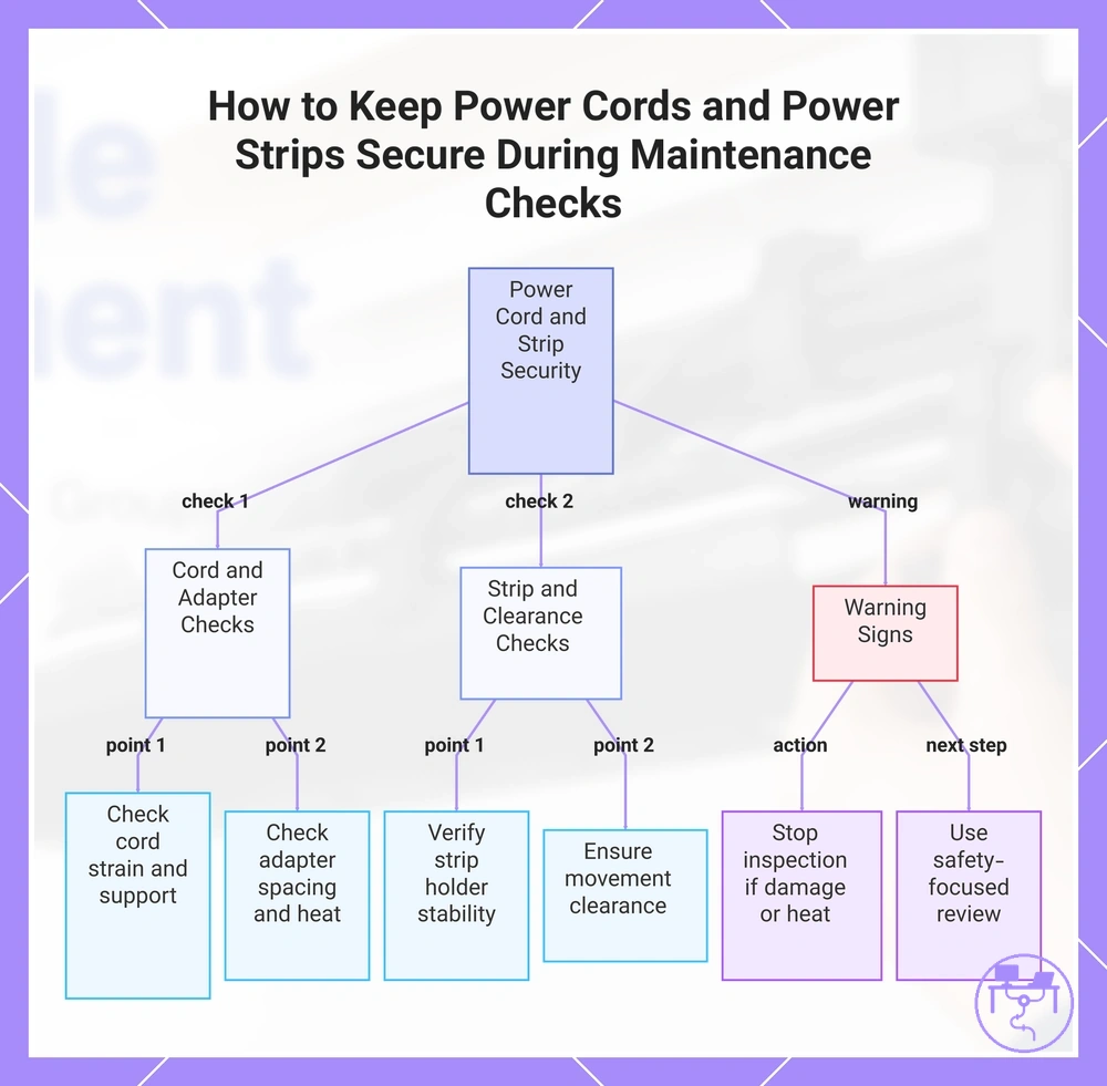 How to Keep Power Cords and Power Strips Secure During Maintenance Checks
