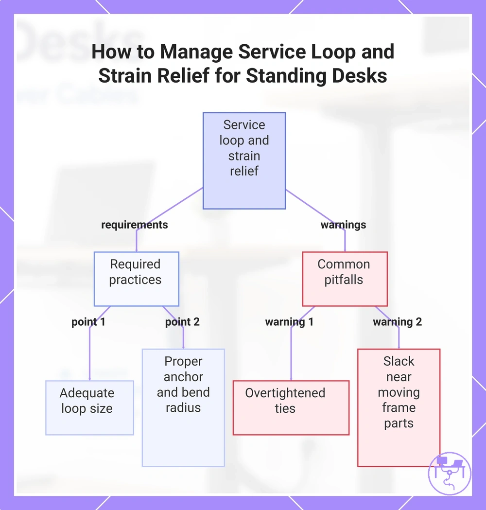 How to Manage Service Loop and Strain Relief for Standing Desks