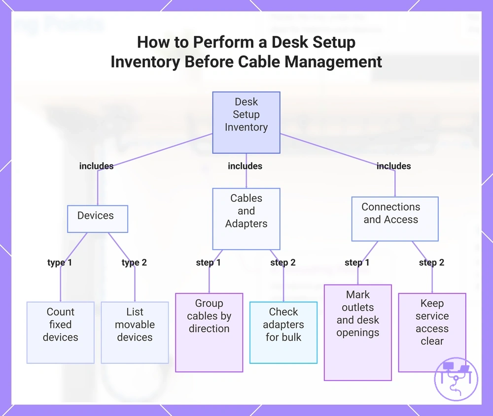 How to Perform a Desk Setup Inventory Before Cable Management