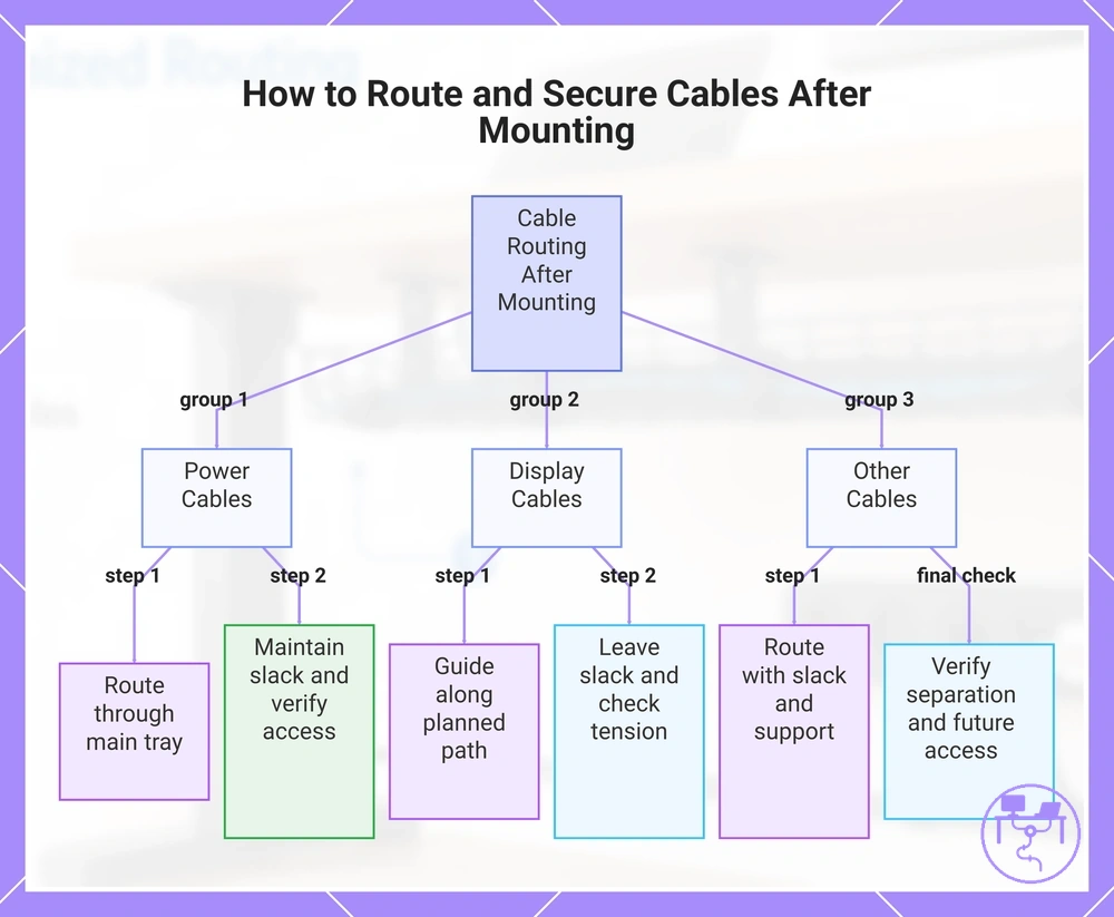How to Route and Secure Cables After Mounting