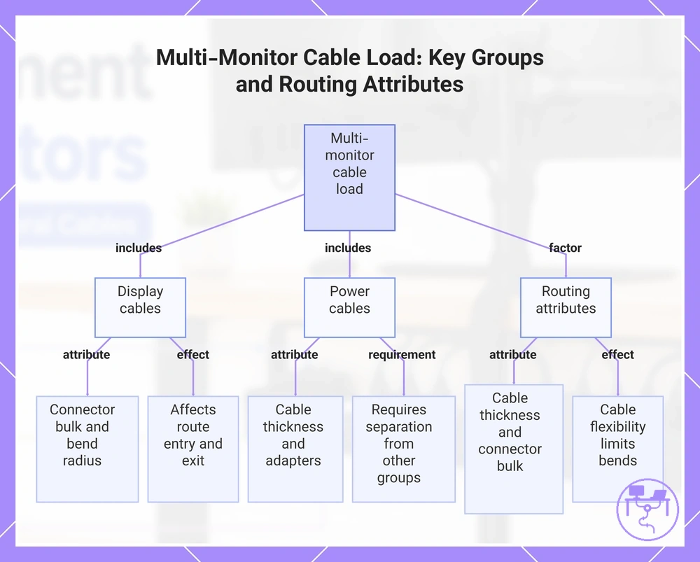 Multi-Monitor Cable Load: Key Groups and Routing Attributes