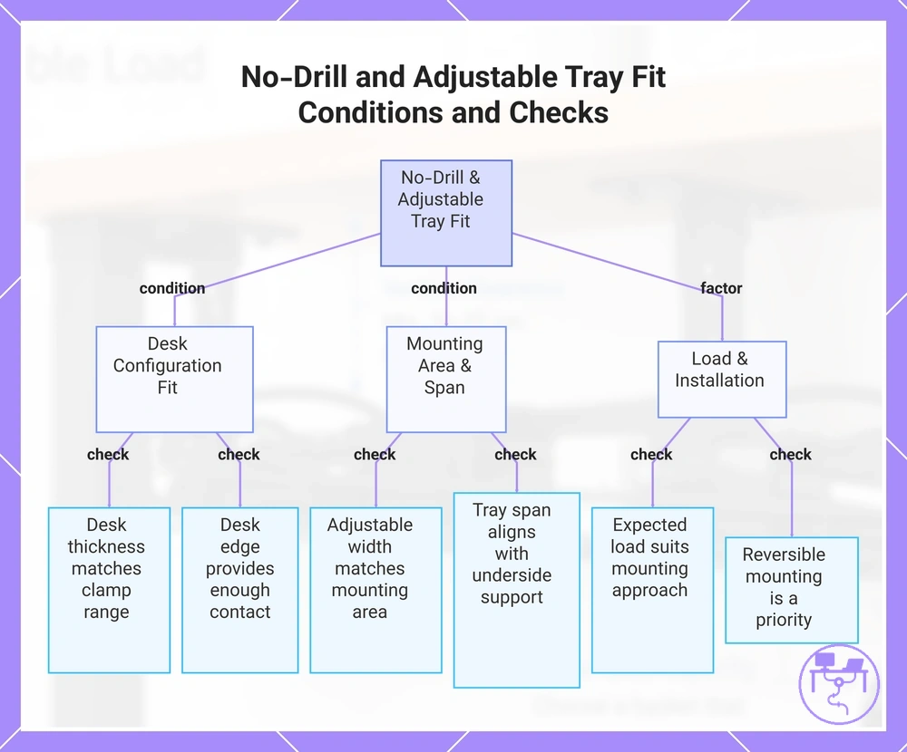No-Drill and Adjustable Tray Fit Conditions and Checks