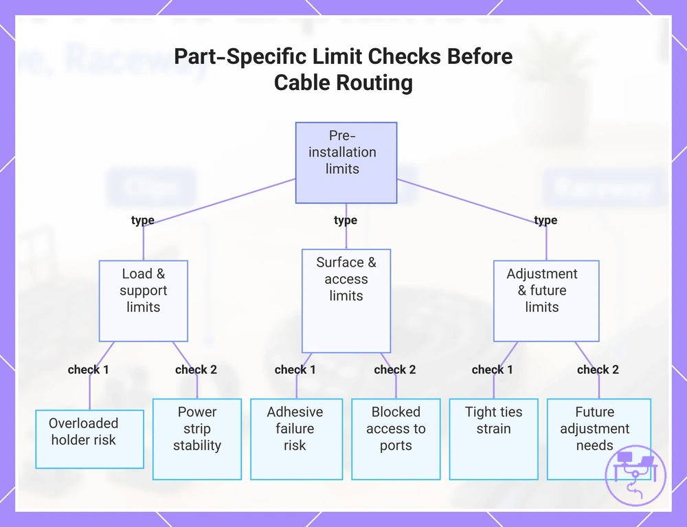 Part-Specific Limit Checks Before Cable Routing
