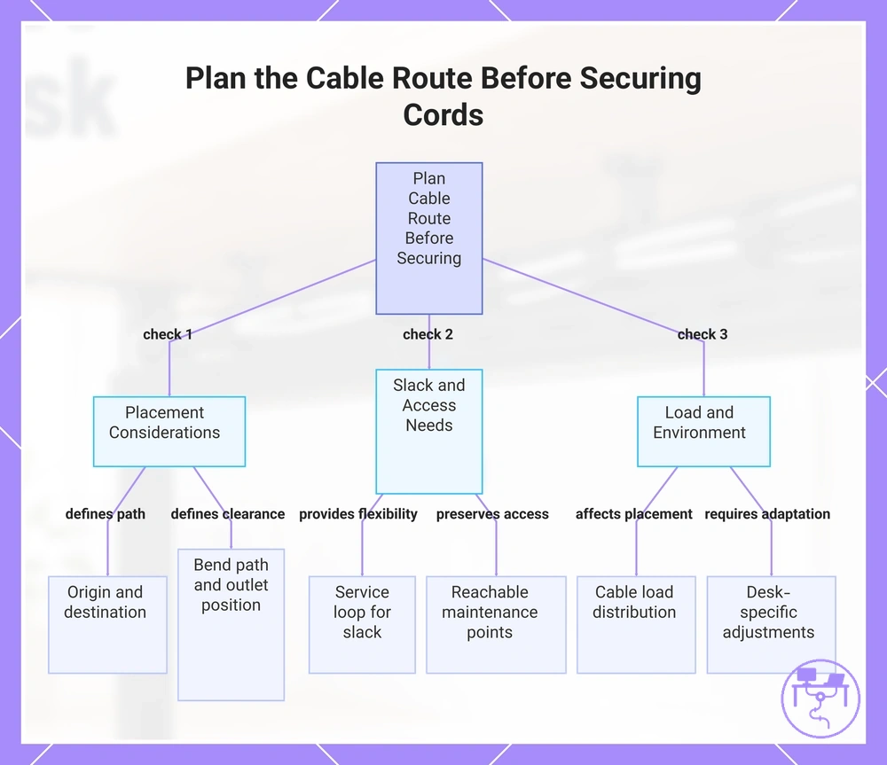 Plan the Cable Route Before Securing Cords