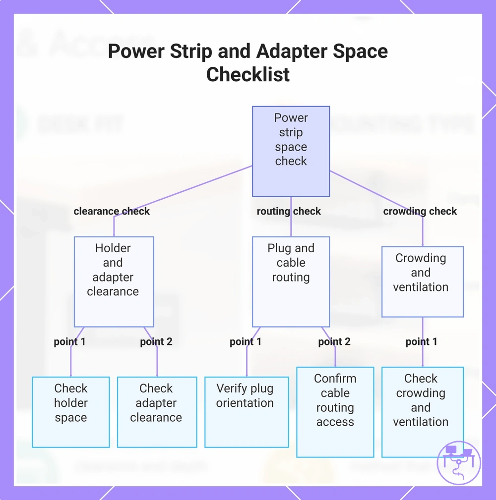 Power Strip and Adapter Space Checklist