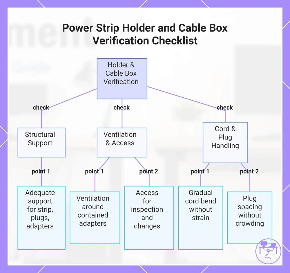 Power Strip Holder and Cable Box Verification Checklist