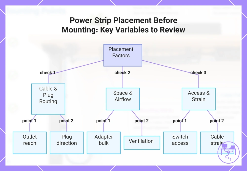 Power Strip Placement Before Mounting: Key Variables to Review