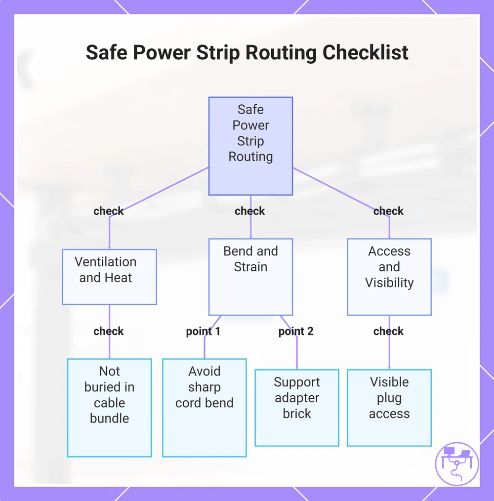 Safe Power Strip Routing Checklist