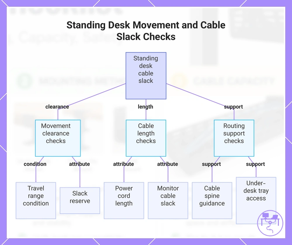 Standing Desk Movement and Cable Slack Checks
