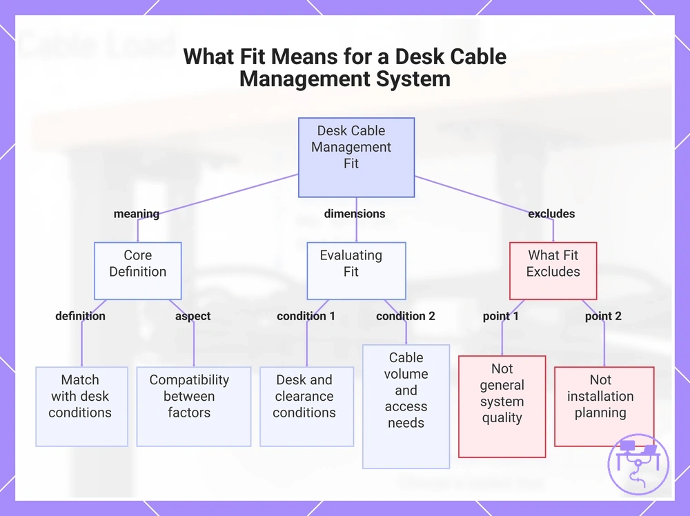 What Fit Means for a Desk Cable Management System
