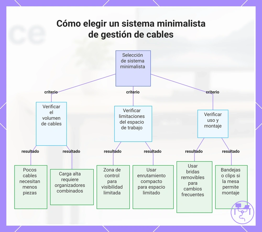 Cómo elegir un sistema minimalista de gestión de cables