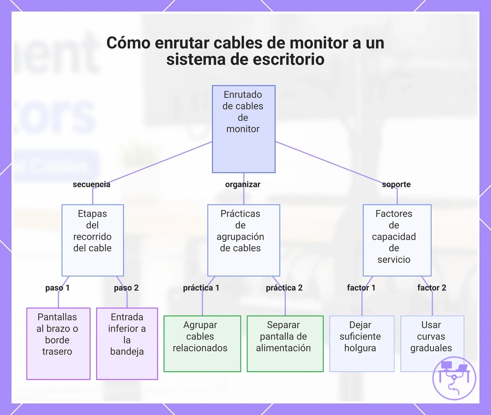 Cómo enrutar cables de monitor a un sistema de escritorio